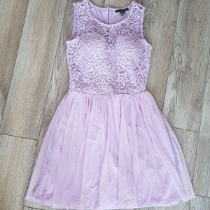 Lavendar A-Line Mini Dress